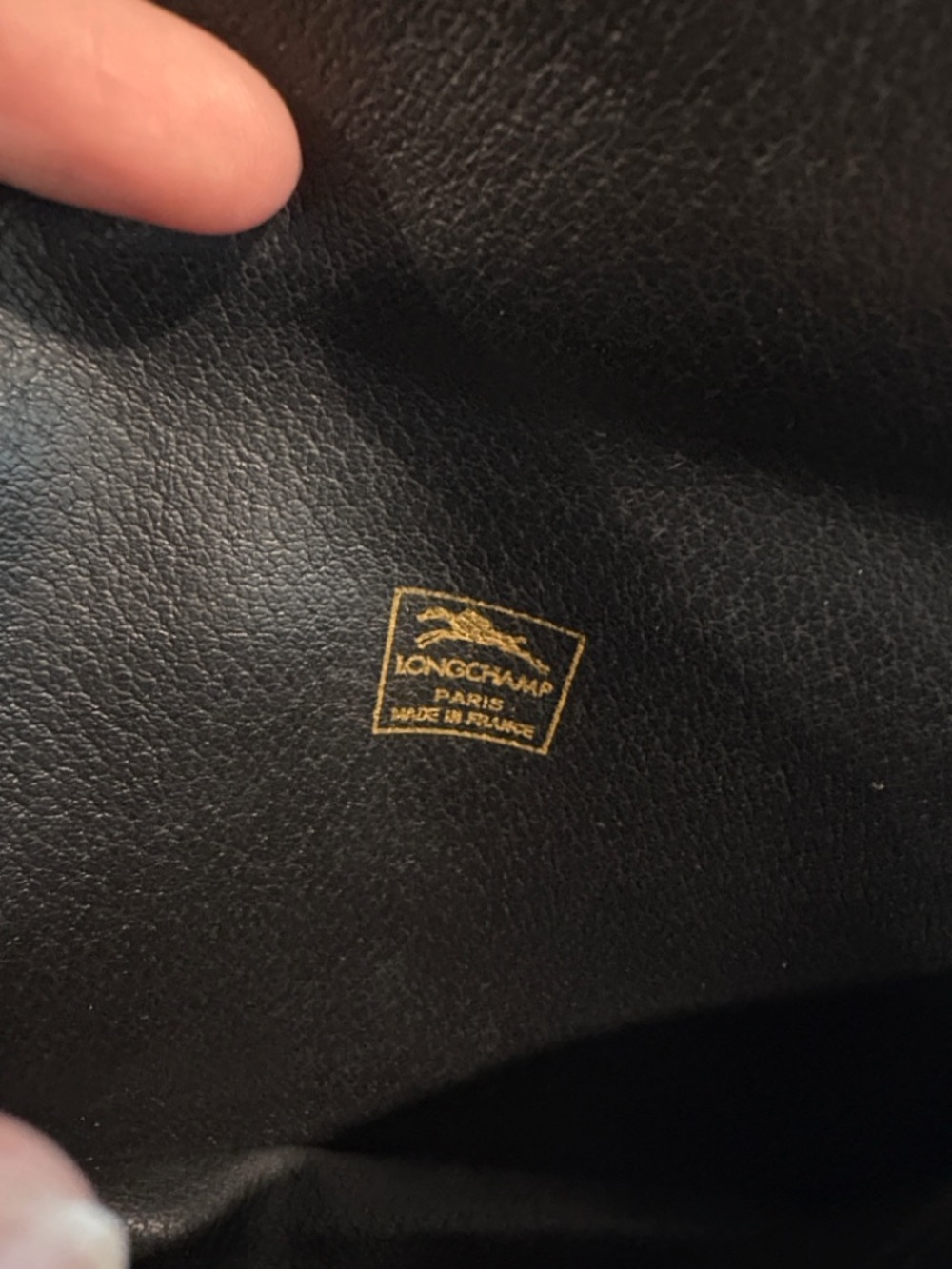 Longchamp Black Clutch with Tan Horse Print - Picture 8 of 10